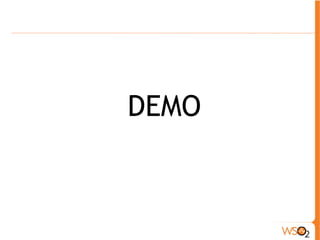 Scenario 
! Monitoring stock exchange for game changing 
moments 
! Two input event streams. 
o Event stream of Stock Quotes from a stock 
exchange 
o Event stream of word count on various company 
names from twitter pages 
! Check whether the last traded price of the 
stock has changed significantly(by 2%) within 
last minute, and people are twitting about that 
company (> 10) within last minute 
 