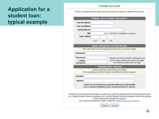 Application for a
student loan:
typical example
25
 