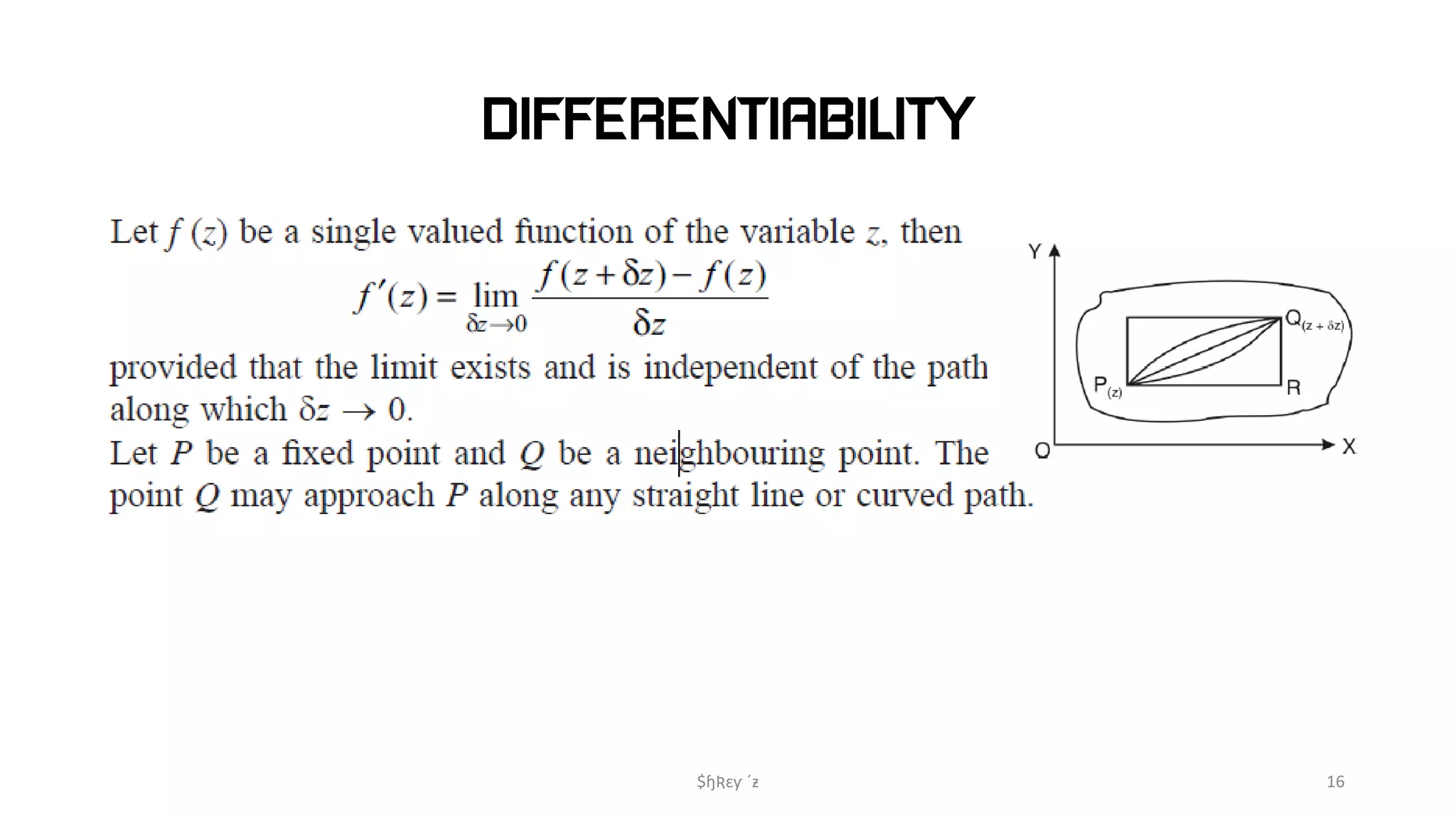 DIFFERENTIABILITY
$ɧƦɛƴ ´ƶ 16
 