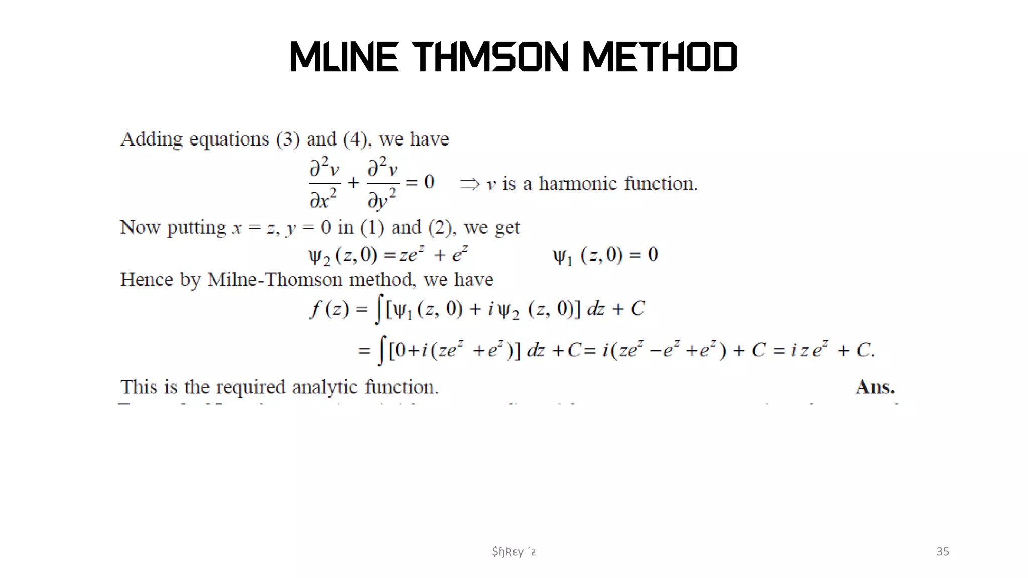 MLINE THMSON METHOD
$ɧƦɛƴ ´ƶ 35
 