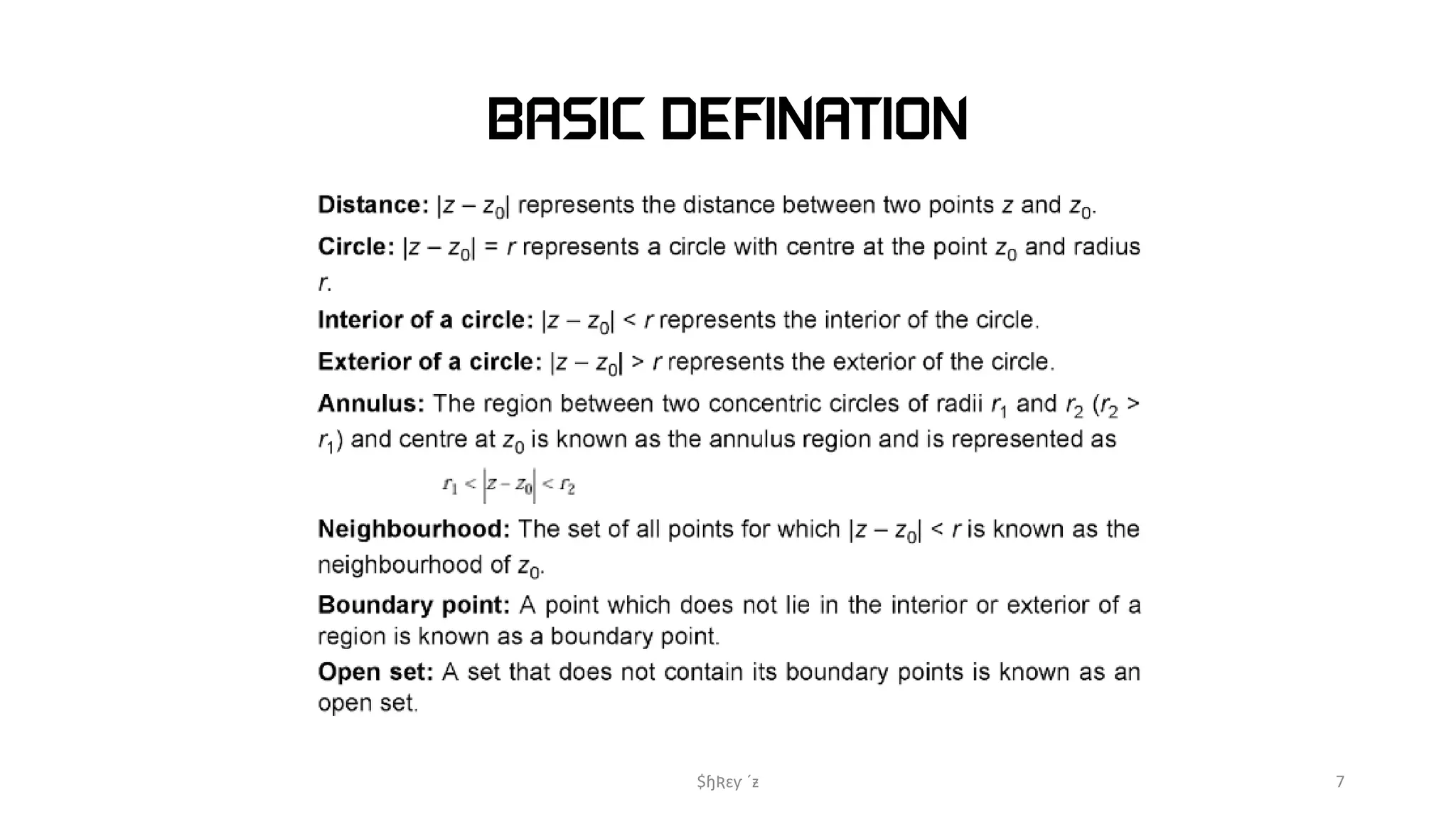 BASIC DEFINATION
$ɧƦɛƴ ´ƶ 7
 