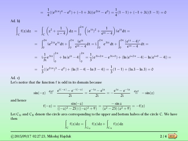 Complex Integral
