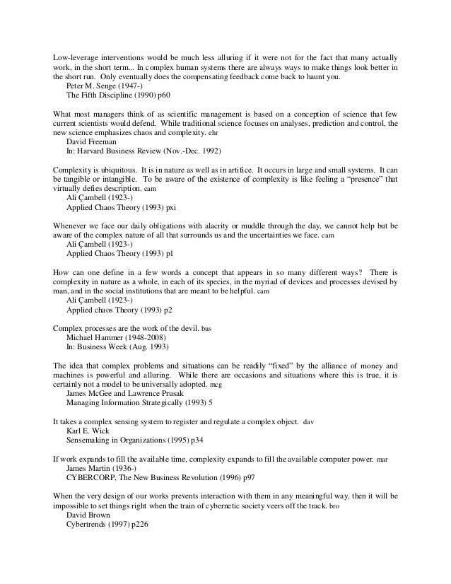 Quotes on Complexity