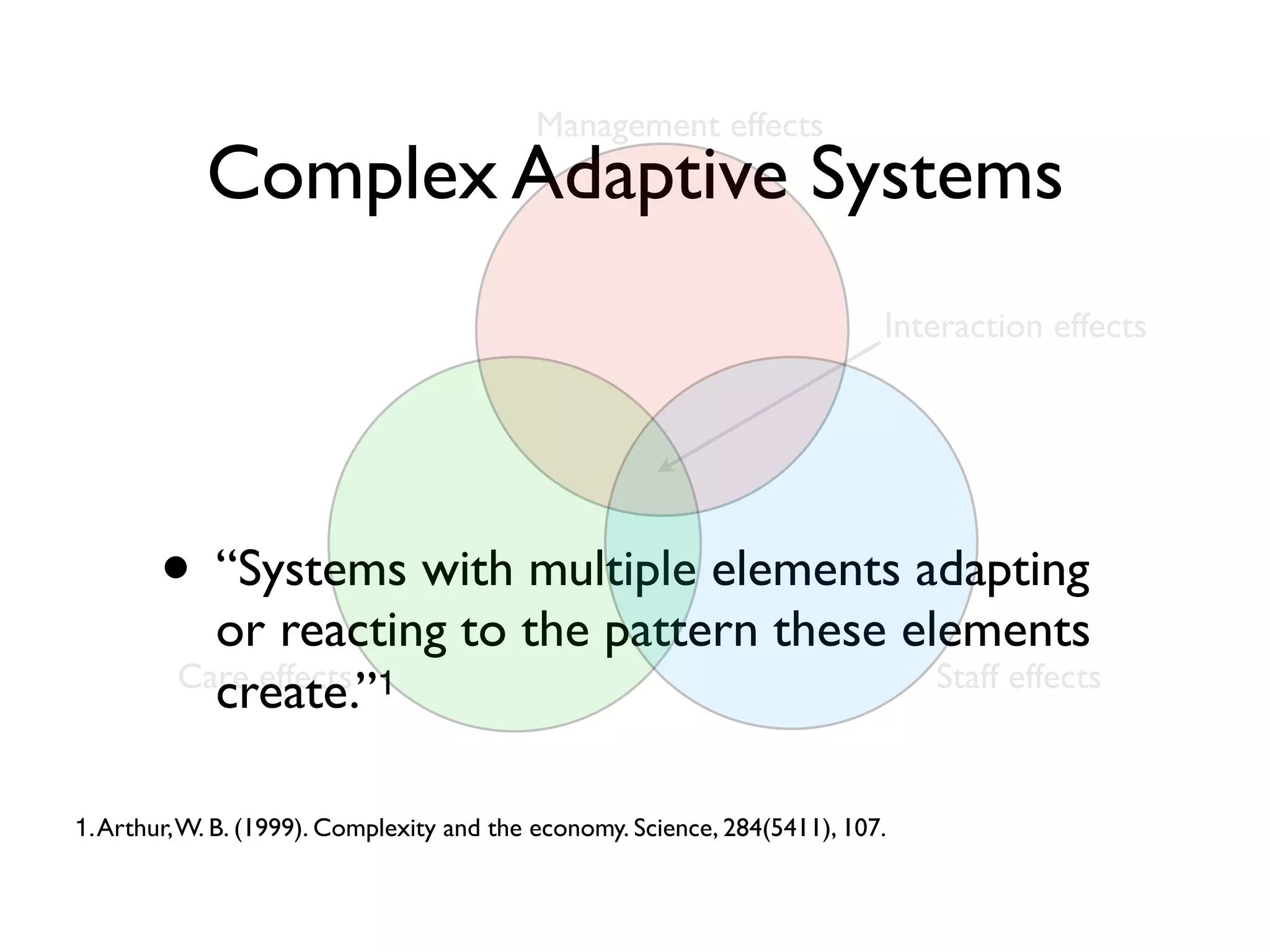 Complex Adaptive Systems as a Model for Evaluating Organisational ...