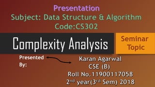 Complexity Analysis
Presented
By:
 