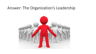 Answer: The Organization’s Leadership
 