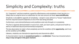 Complexity and Simplicity Unpacked | PDF
