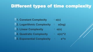 Complexity anlysis.pptx Computer Core Courses | PPTX