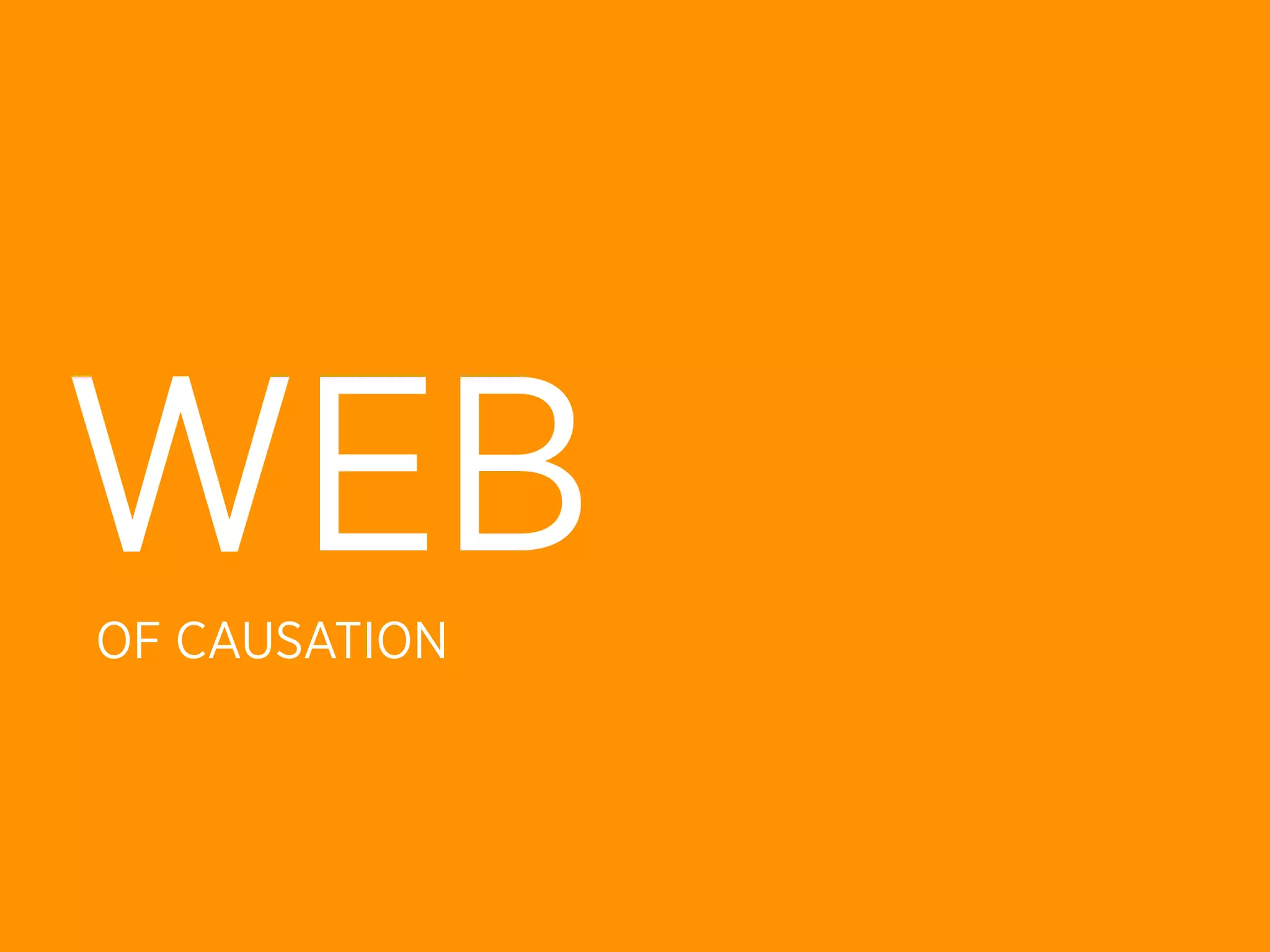 WEB
OF CAUSATION
 