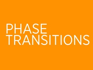PHASE
TRANSITIONS
 