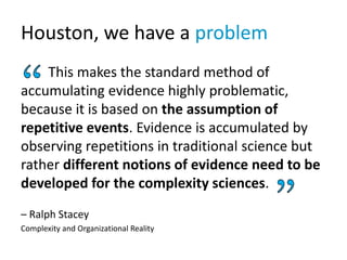 Houston, we have a problem
This makes the standard method of
accumulating evidence highly problematic,
because it is based...