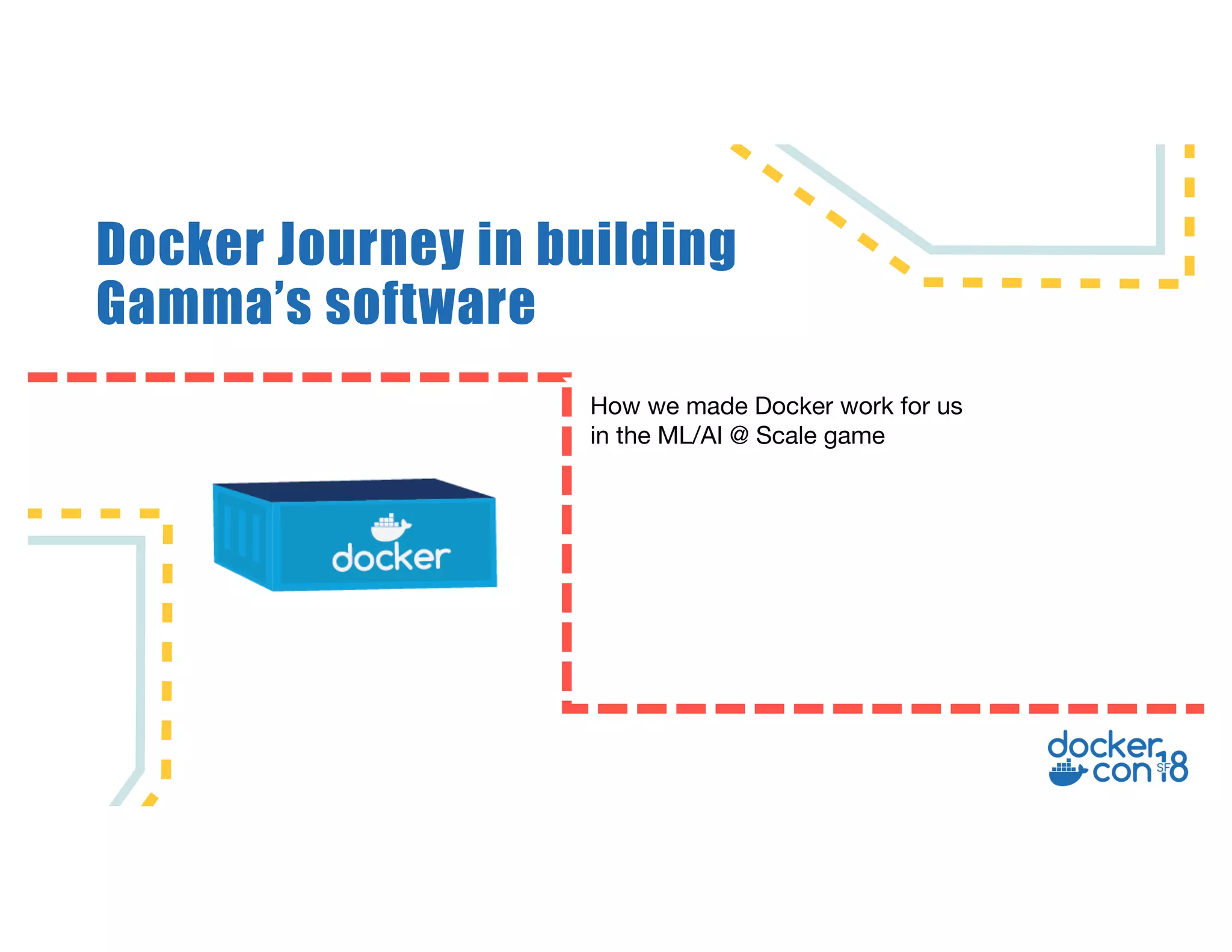 Docker Journey in building
Gamma’s software
How we made Docker work for us
in the ML/AI @ Scale game
 