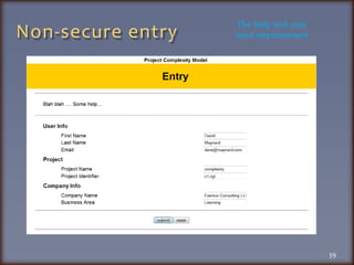 Non-secure entry39The help text may need improvement