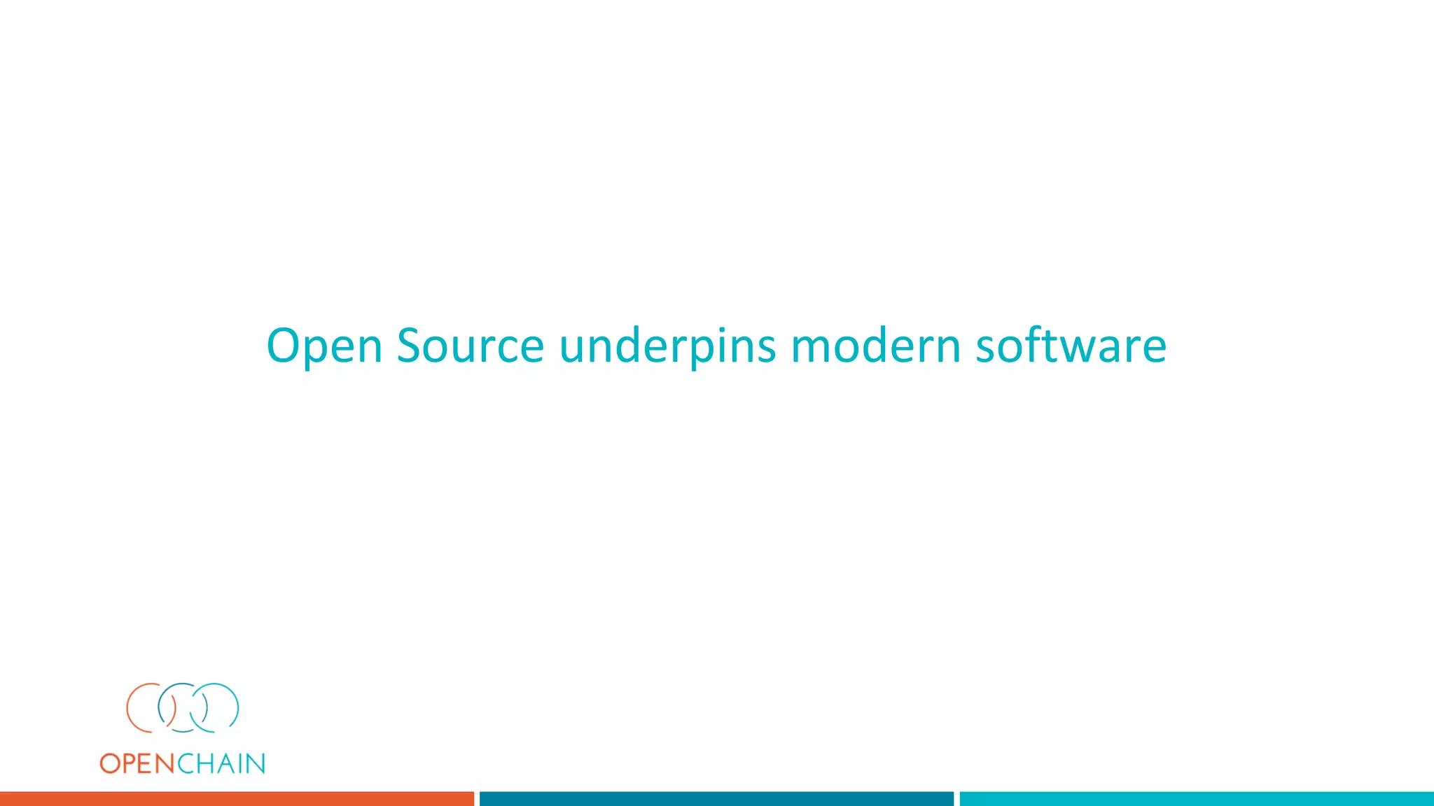 Open Source underpins modern software
 