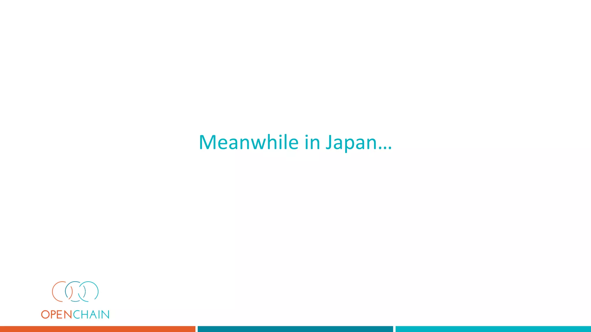 Meanwhile in Japan…
 