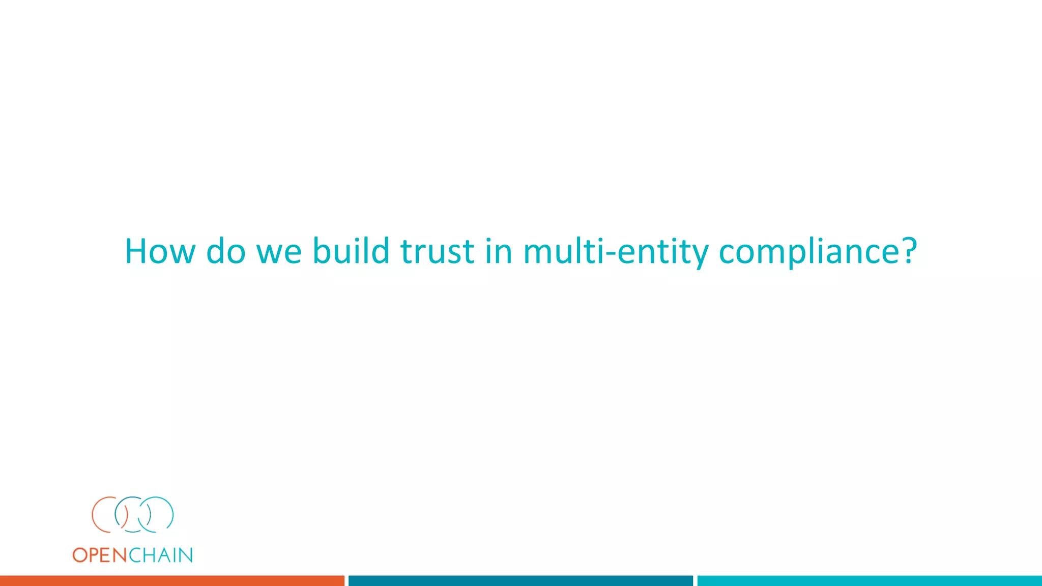How do we build trust in multi-entity compliance?
 