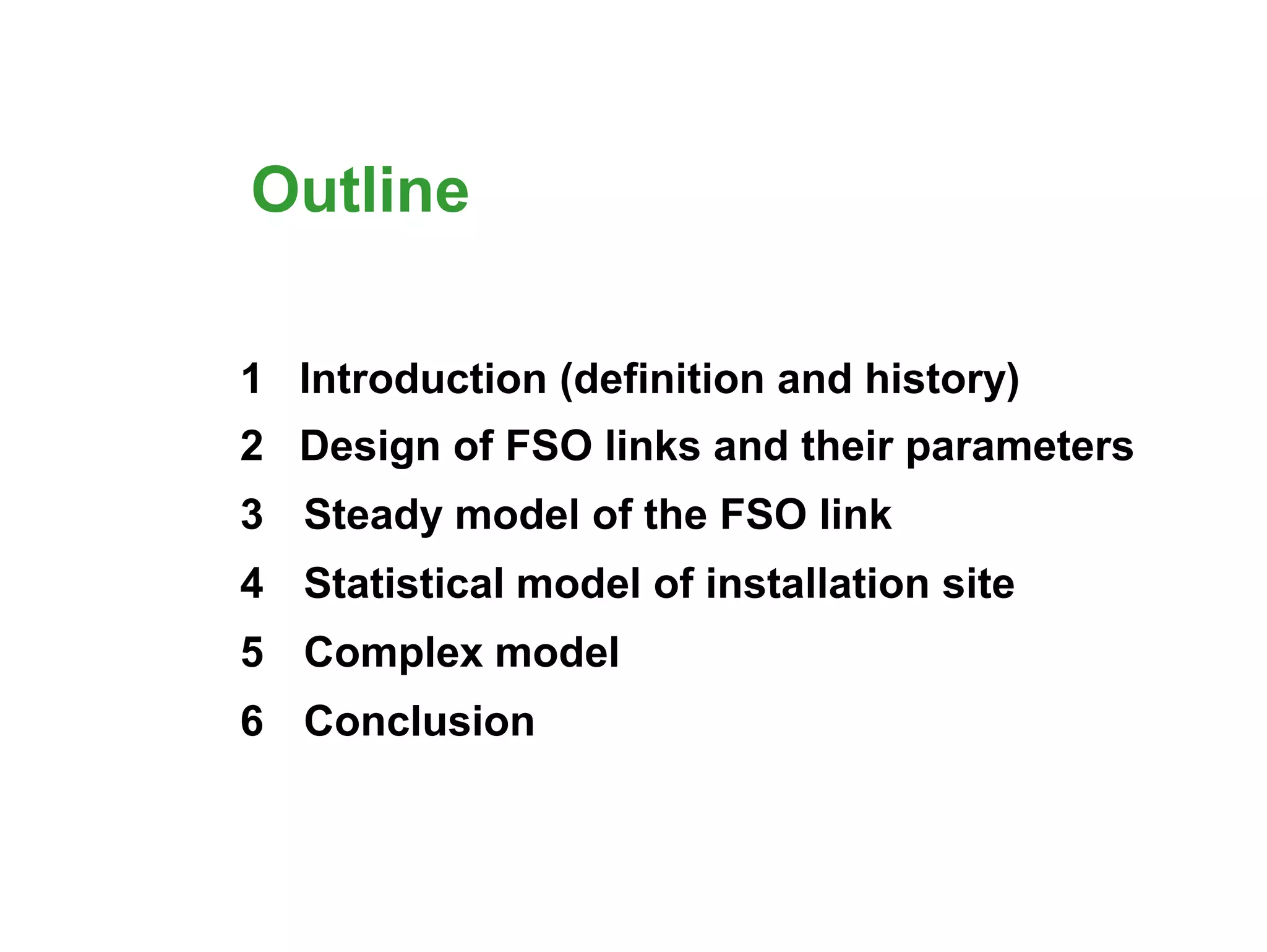 Complex model of fso links | PPTX