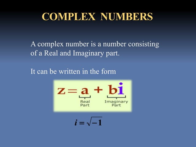 Complex number | PPT