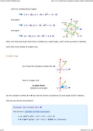 Complex number multiplication | PDF