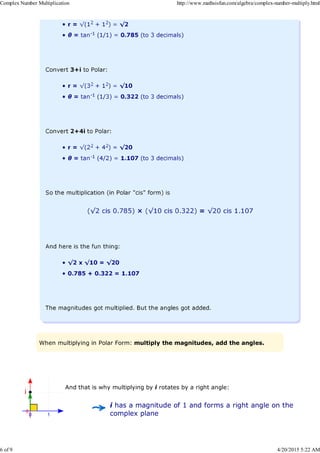 Complex number multiplication | PDF