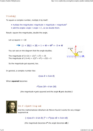Complex number multiplication | PDF