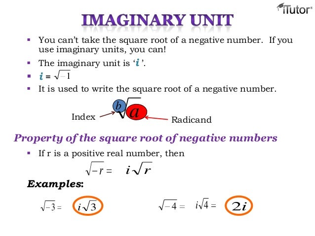 square root of a negative number
