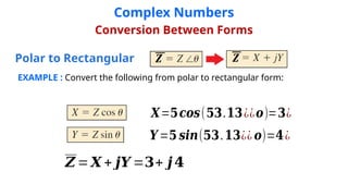COMPLEX NUMBERS iota polar rectanguklar conversion | PPTX