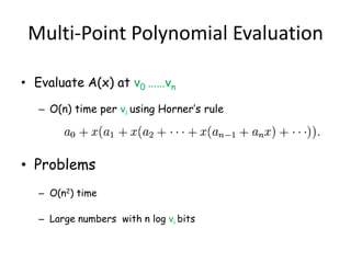 Complex numbers polynomial multiplication | PPTX