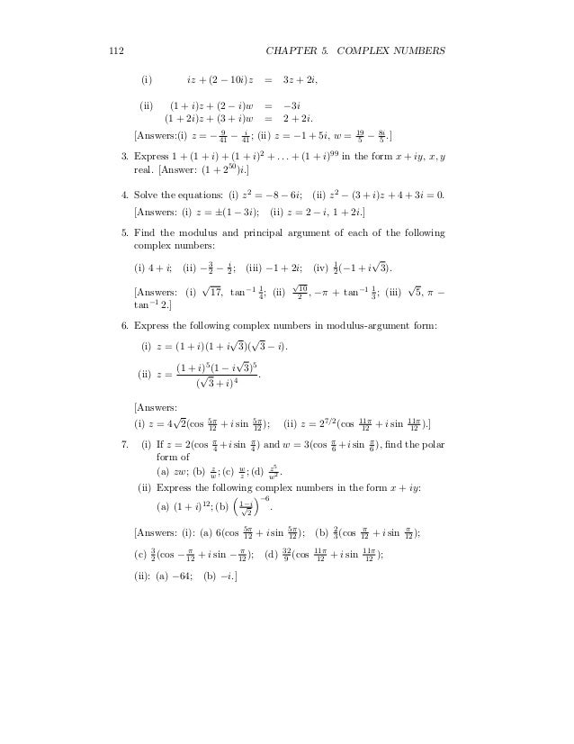 Complex Numbers With Matrics Complex Numbers With Matrics