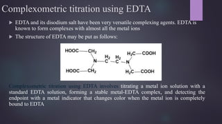 Complexometic titrations (Pharmaceutical Inorganic Chemistry) | PDF