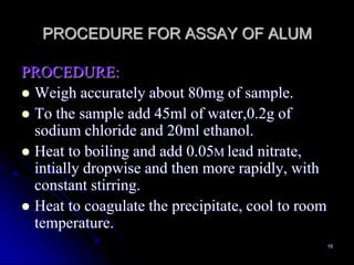 Complexometric TITRATION FOR PG IST SEM