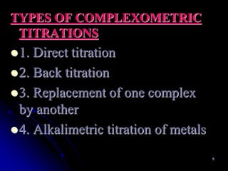 Complexometric TITRATION FOR PG IST SEM