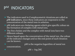 Complexometric TITRATION FOR PG IST SEM
