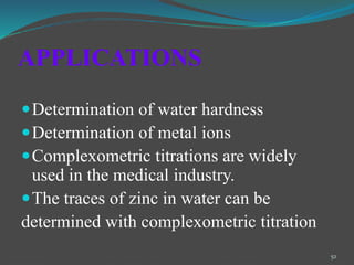 Complexometric TITRATION FOR PG IST SEM