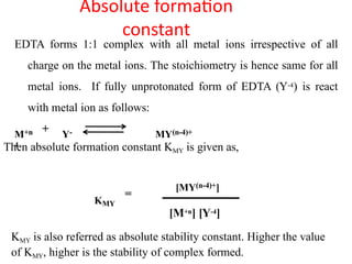 Types of complexometric titration and application | PPTX