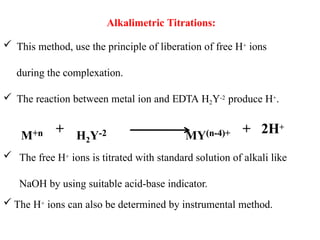 Types of complexometric titration and application | PPTX