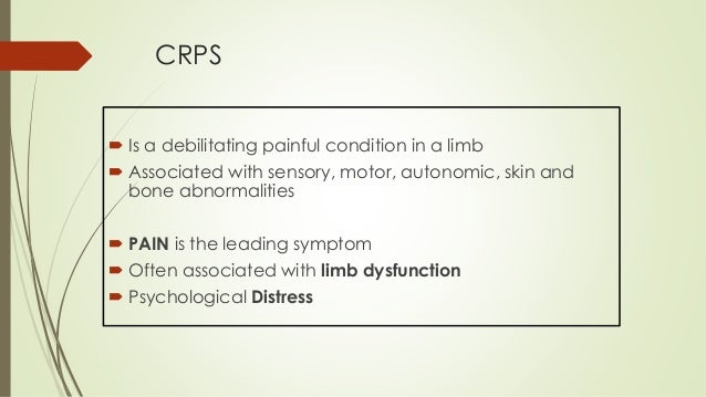 Complex regional pain syndrome - dr. Ramani