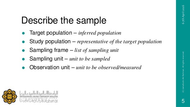 Complex Sampling Design Analysis