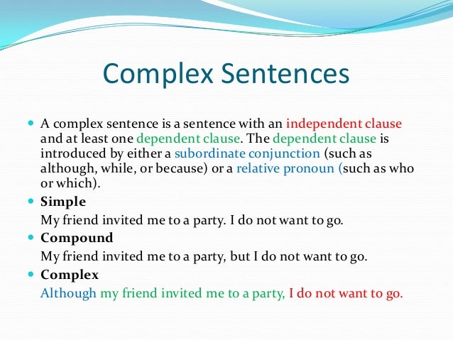 Complex sentences