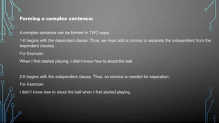 Complex sentences | PPTX