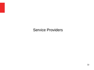 32 
Service Providers 
 