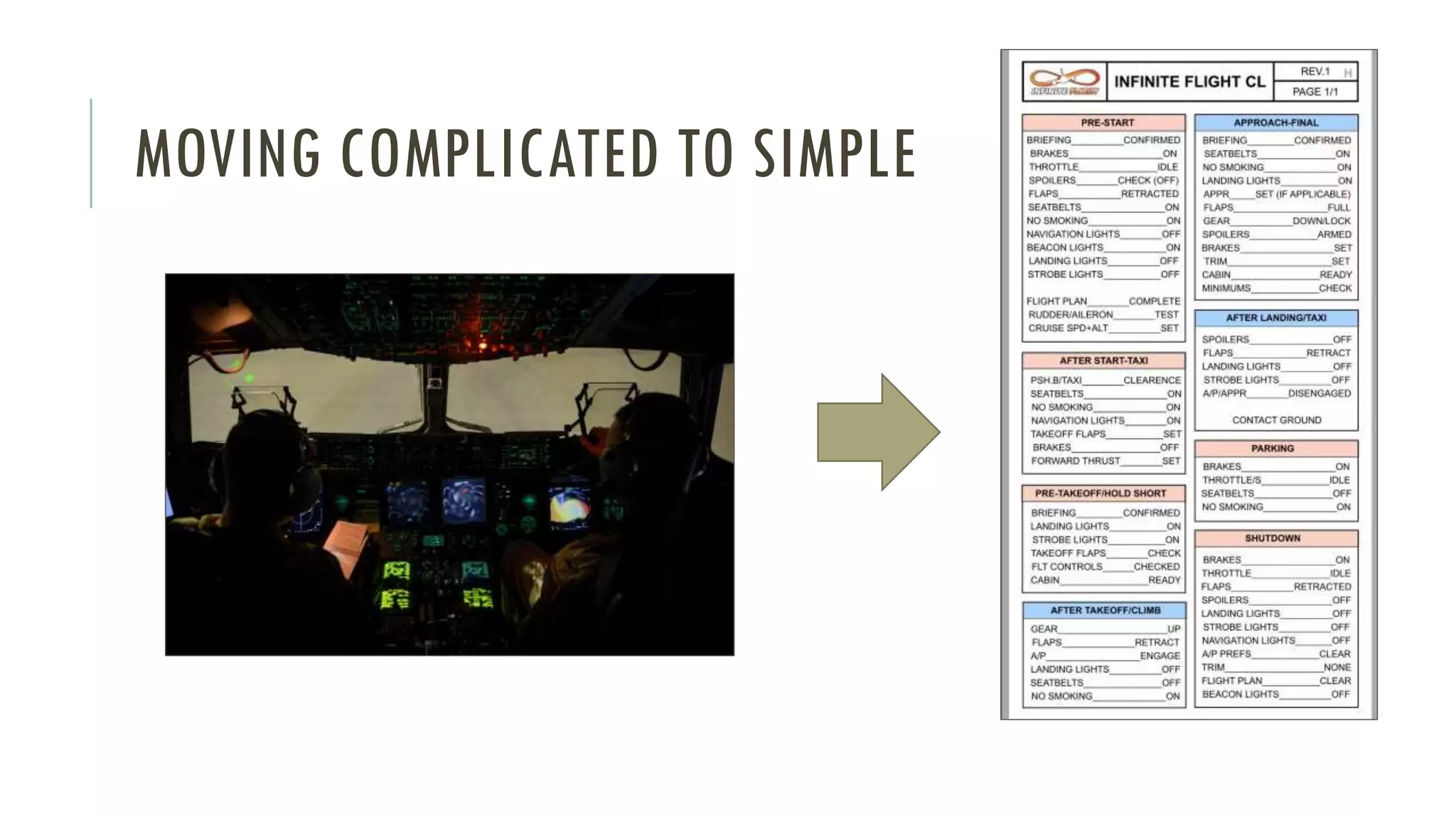 MOVING COMPLICATED TO SIMPLE
 