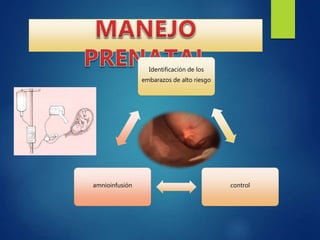 Identificación de los
embarazos de alto riesgo
controlamnioinfusión
 