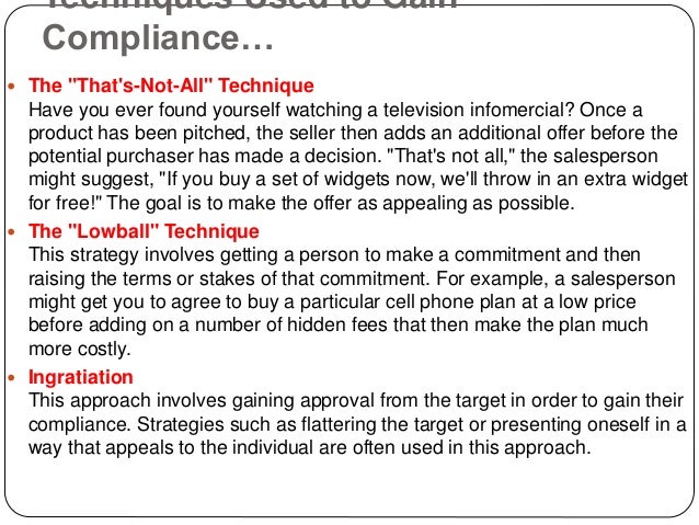 compliance gaining strategies