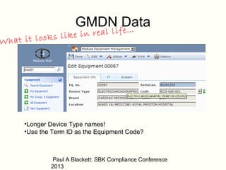 GMDNS, UDI, barcodes and more... | PPT