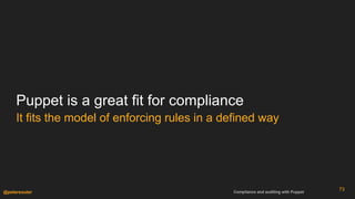 Compliance and auditing with Puppet | PDF