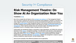 Security != Compliance
 