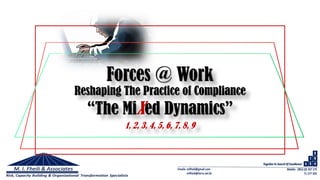Forces @ Work
Reshaping The Practice of Compliance
“The MiXed Dynamics”
1, 2, 3, 4, 5, 6, 7, 8, 9
 