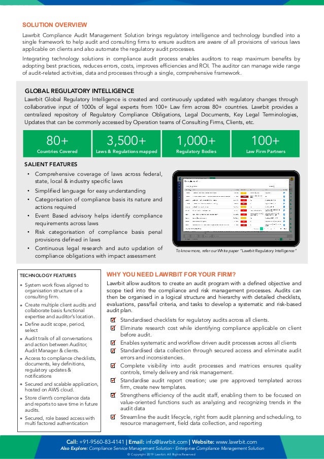 Regulatory Compliance Audit Management Solution