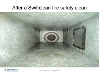 After a Swiftclean fire safety clean 
“The Science of Compliance” 
 